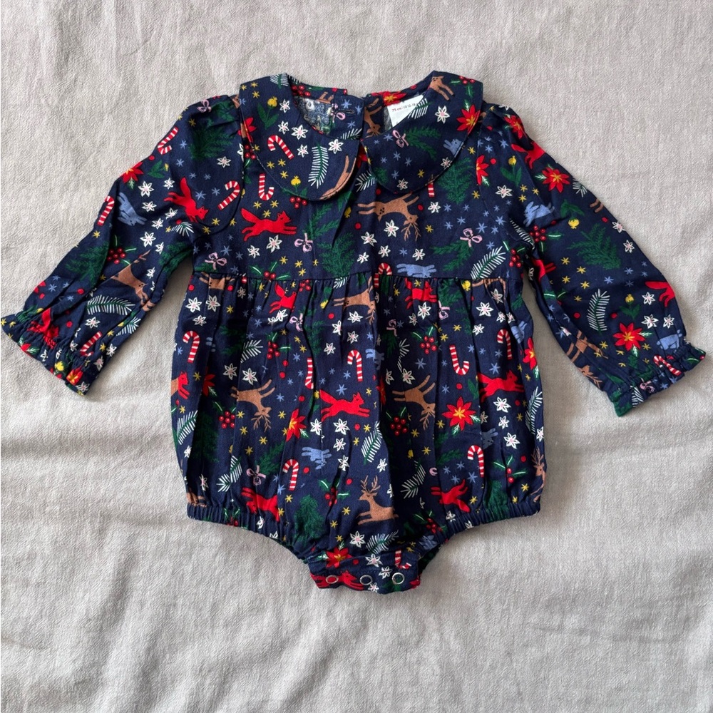Festive Navy Blue Kids One Piece